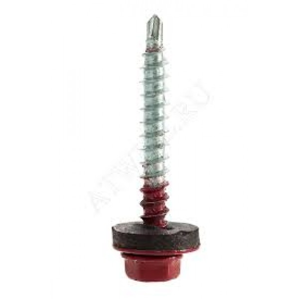 Саморез кровельный RAL-3009 ZP тем/крас 4.8*35