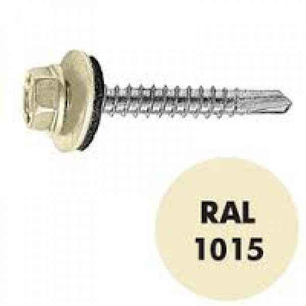 Саморез кровельный RAL-1015 ZP Cлон/ кость 4.8*35