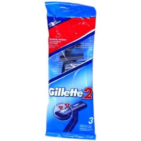 Gillete 2 Бритва 3шт одноразовая