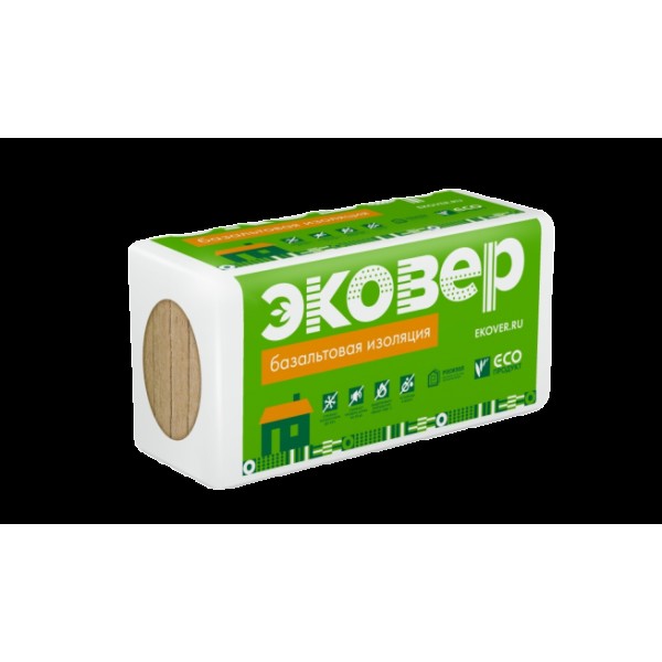 Эковер ВЕНТ-ФАСАД 70кг/м2 1000*600*50мм (8шт-0,24м3-4,8м2)