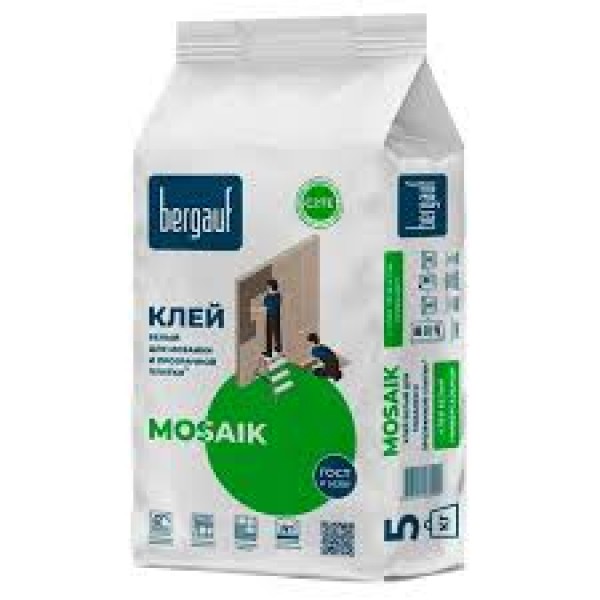 БЕРГАУФ Mosaik Клей плиточный белый 5кг